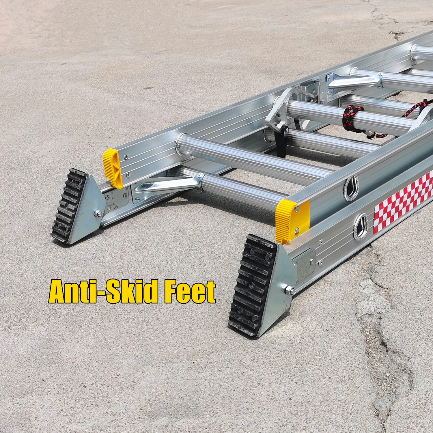 EN 131 Durable Easy Pull With Ropes 2 Section Aluminum Extension Ladder