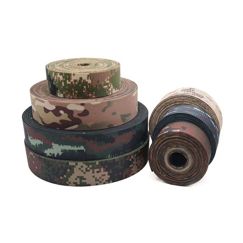 Высококачественная полиэфирная камуфляжная тесьма 25 мм 38 50 тактические руины Ирр