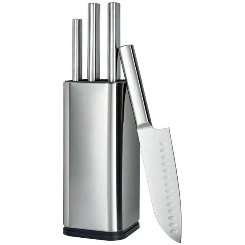 Professional kukhonnyye nozhi 5pcs stainless steel chef kitchen knife set kitchen knives with holder