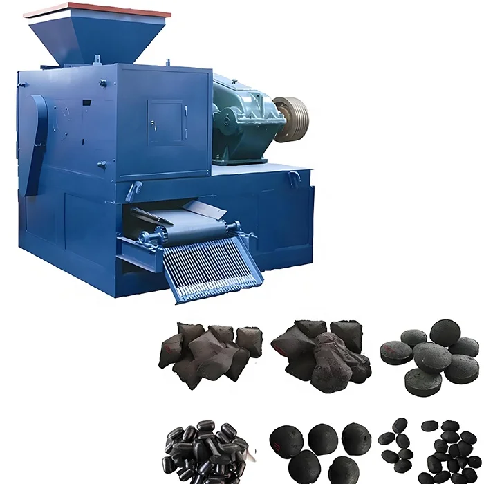 hot sale new tech energy saving fluorite charcoal lime powder material briquette making machine from china