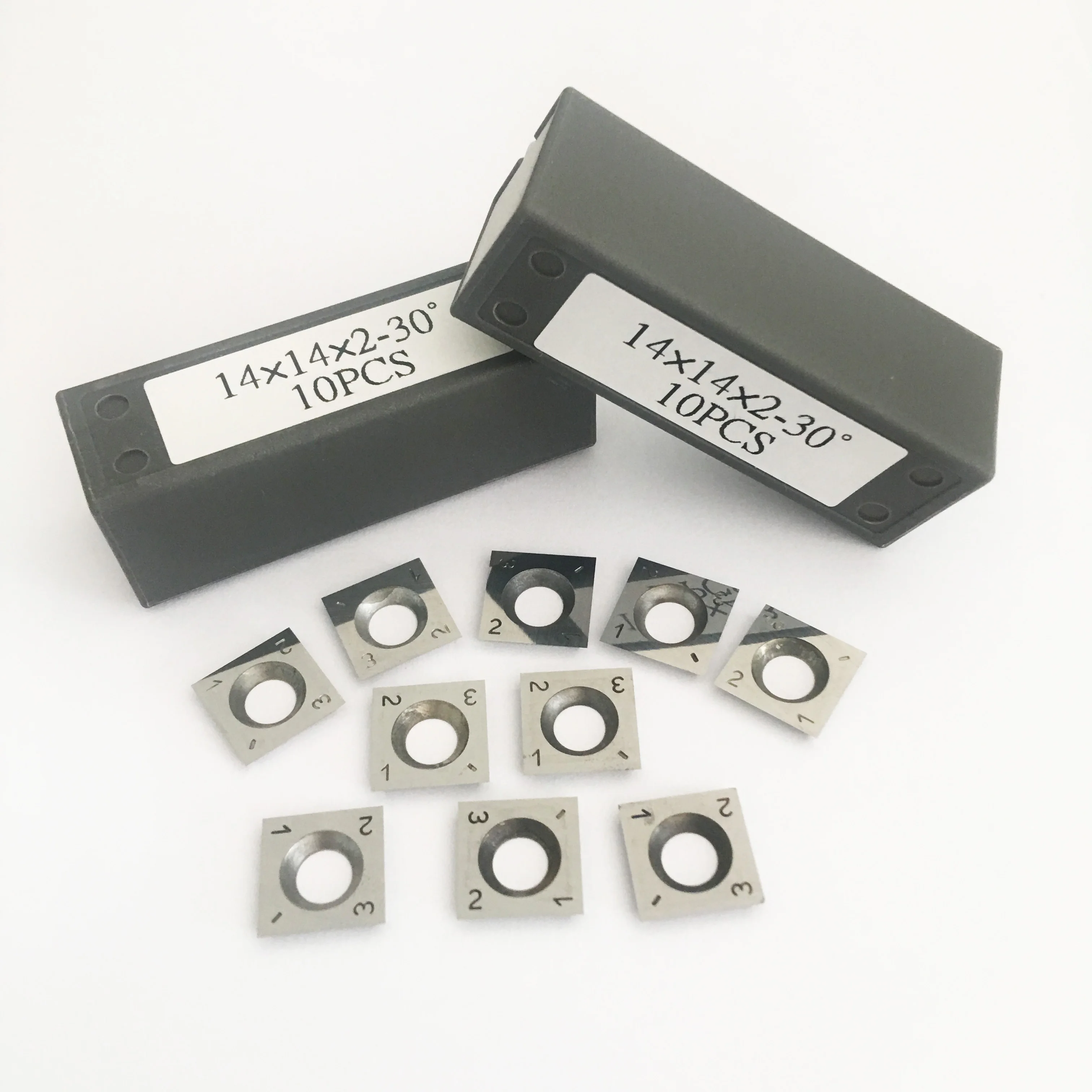 14*14*2 мм полированные вольфрамовые карбидные Реверсивные ножи для спирального резака