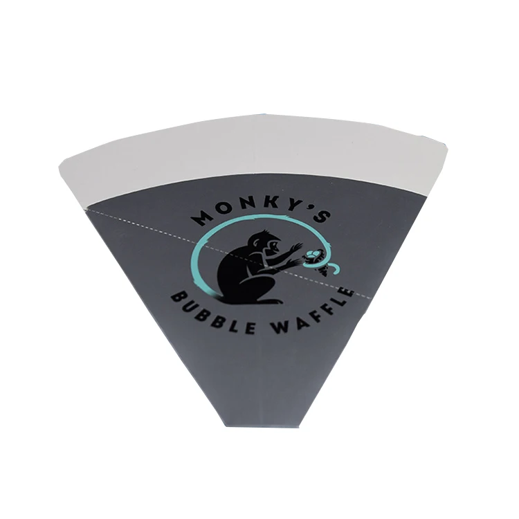 Custom Logo Biodegradable Takeaway Waffle Packaging Box Food Container White Kraft Bakery Paper Boxes