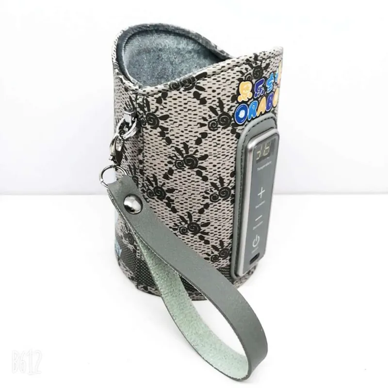 portable milk heating  LED digital display insulated usb  baby bottle warmer bag