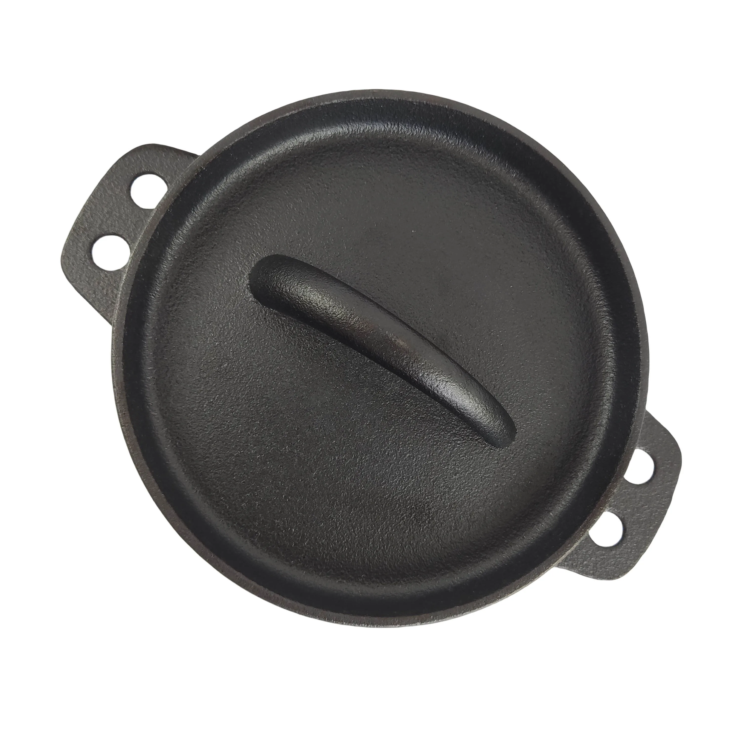 10cm Cast Iron Soup Casserole Pot Pre-Seasoned Cast Iron Dutch Oven with Dual Handles Single Item