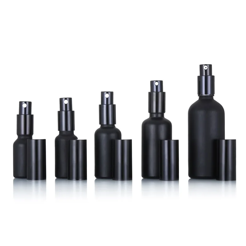 Cosmetic Packaging 5ml 10ml 20ml 30ml 50ml 100ml Perfume Sprayer Fine Mist Frosted Matte Black Glass Spray Bottles