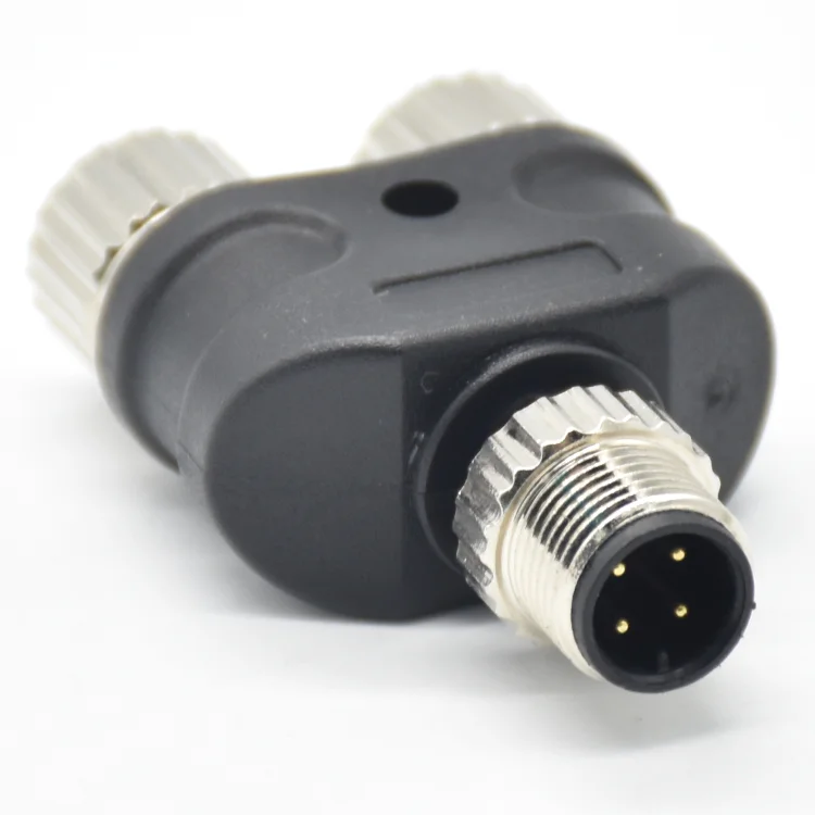 Substitute parts waterproof 4 pin A coded Y-type splitter industrial connector