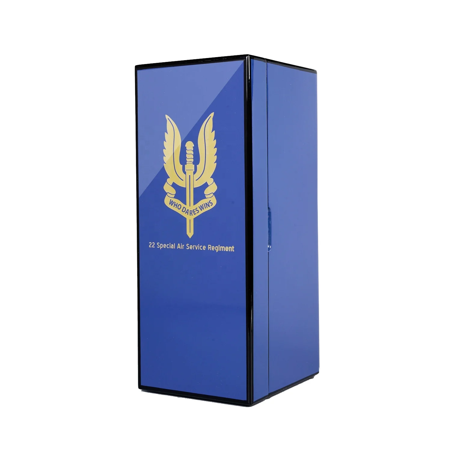 Профессиональная деревянная коробка для вина, фабричная Экологически чистая синяя Глянцевая пианино, Лаковая деревянная Подарочная коробка для вина, роскошная