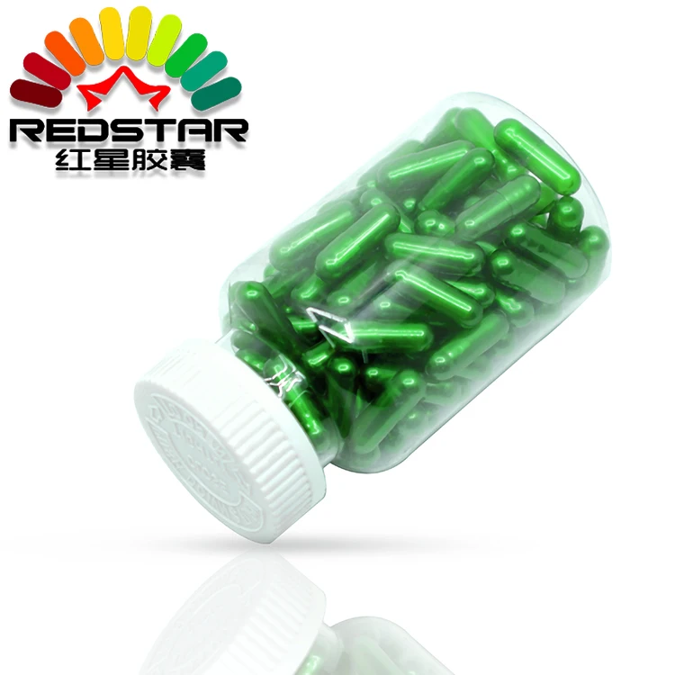 Redstar Пустые твердые желатиновые капсулы жемчужно-зеленый цвет