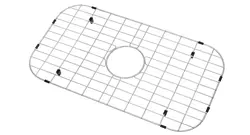 Kitchen Sink Grid Stainless Steel Wire Sink Bottom Grids Bathroom Sink Protector Grid Centered Drain with Corner Radius