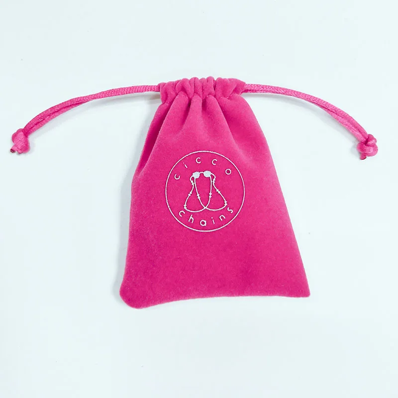 Hot Selling Exquisite Drawstring Pouch Bags Velvet Small Jewelry Packaging Bag Custom Logo