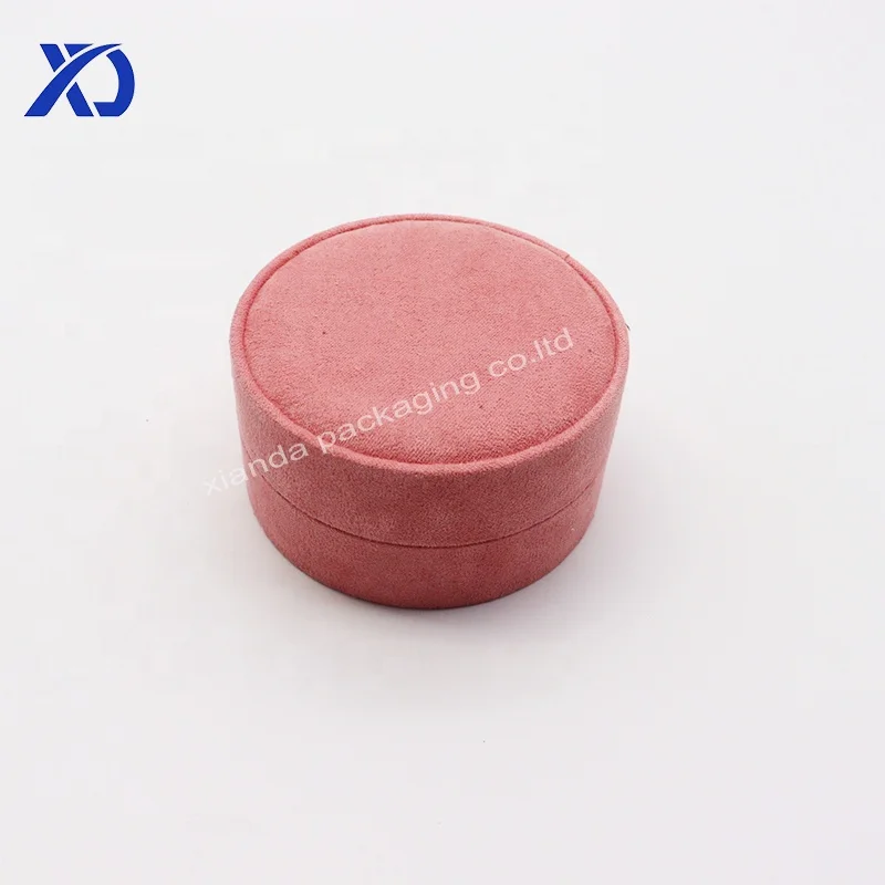 Beautiful Pink Half Round Suitcase Handbag with rope handle girl Cosmetic Case Storage paperboard Box