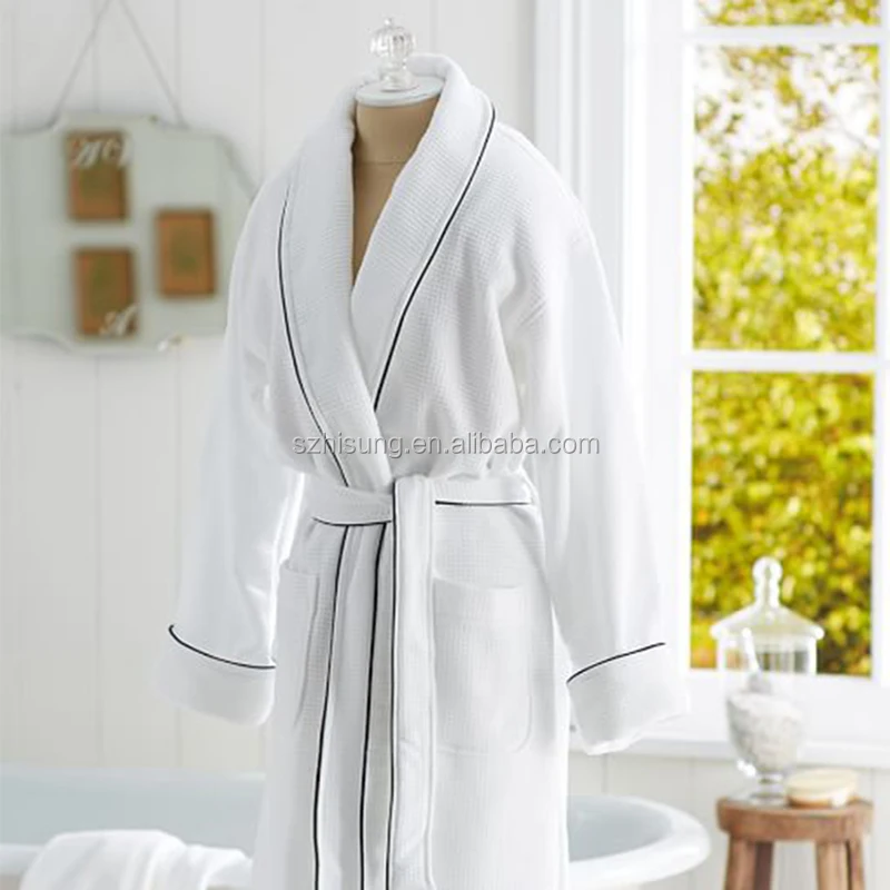 
Factory wholesale hotel waffle bathrobe/ OEM cheap cotton bathrobe textile 