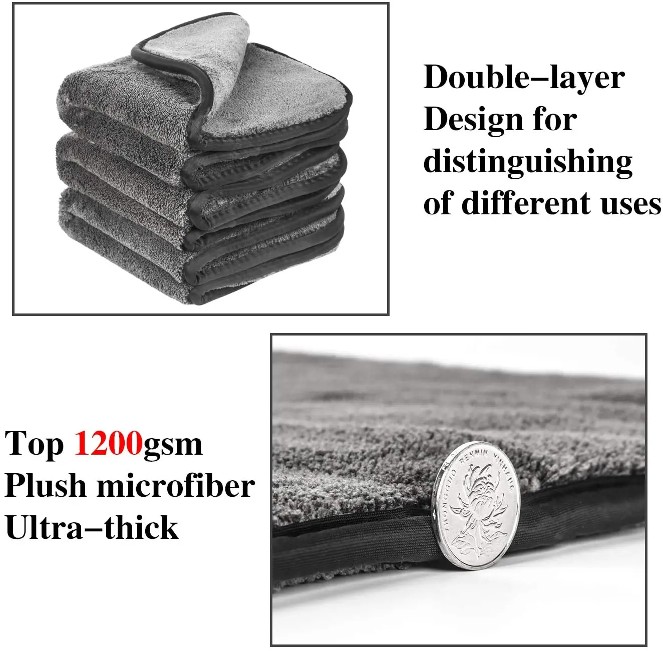 Cleaning suppliePremium Microfiber Towels  Car Drying Wash Detailing Buffing Polishing Towel with Plush Edgeless towel