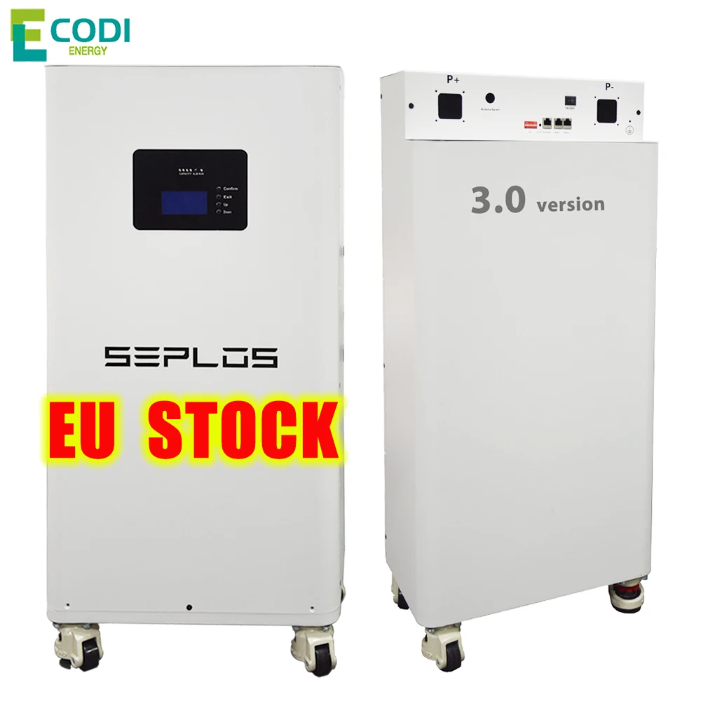 ЕС бесплатная доставка Seplos V3.0 15kwh 48V 200A 280Ah вертикальный комплект для DIY корпус батареи LiFePO4 с активным балансом