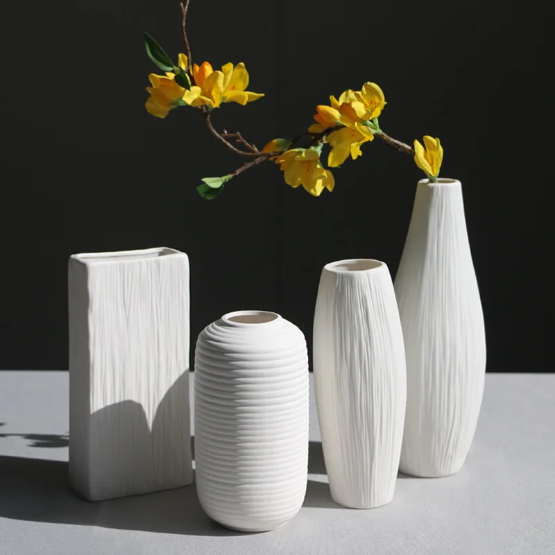 Small Golden Porcelain Set Ceramic Vase Free Shipping Vase Irregular Shape White Nordic Nordic Style