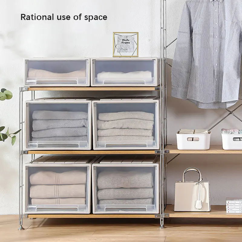 Transparent drawer clothing quilt storage box wardrobe storage box drawer storage box household