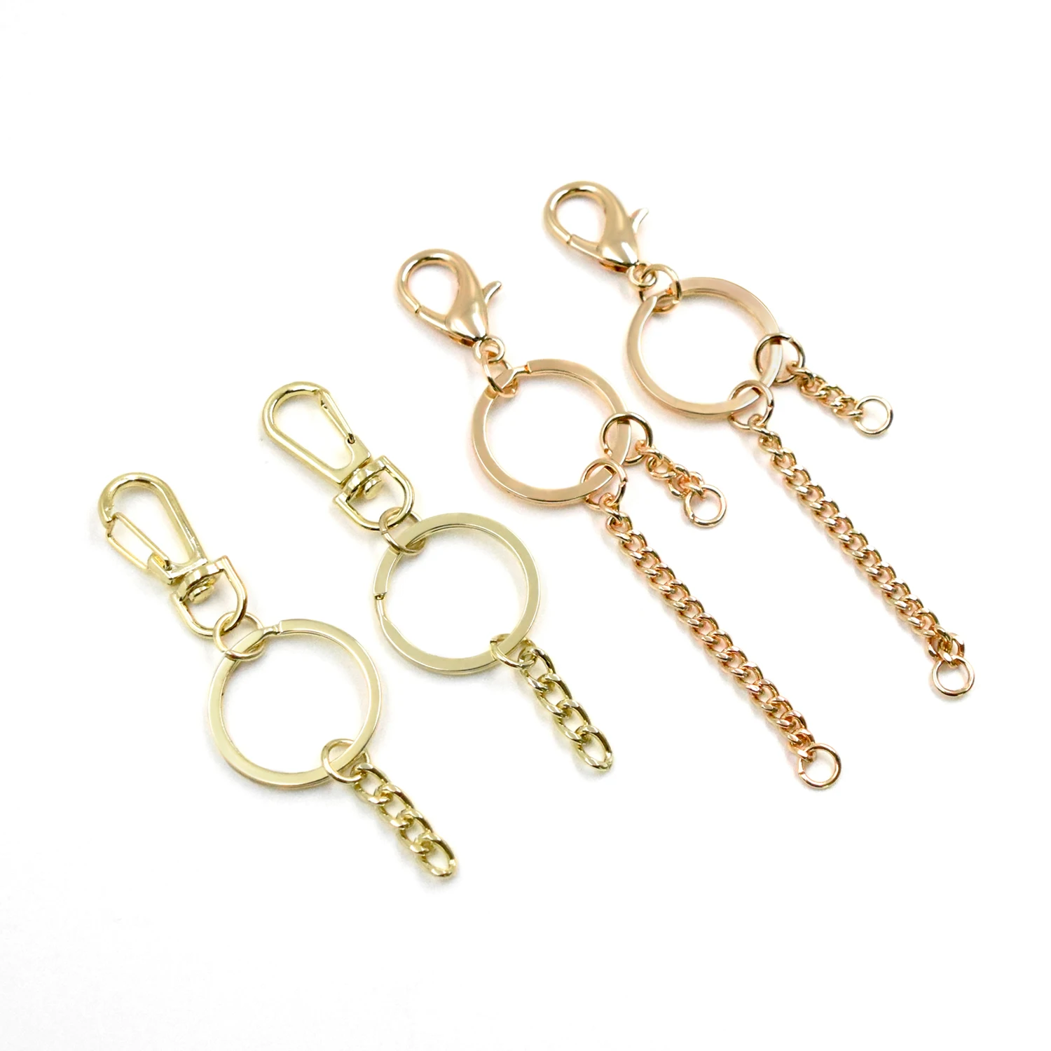 Wholesale Stable Keychain Part Custom DIY Keychains Keyrings Stainless Steel Jewelry Key Chain with Extender for Jewelry Making