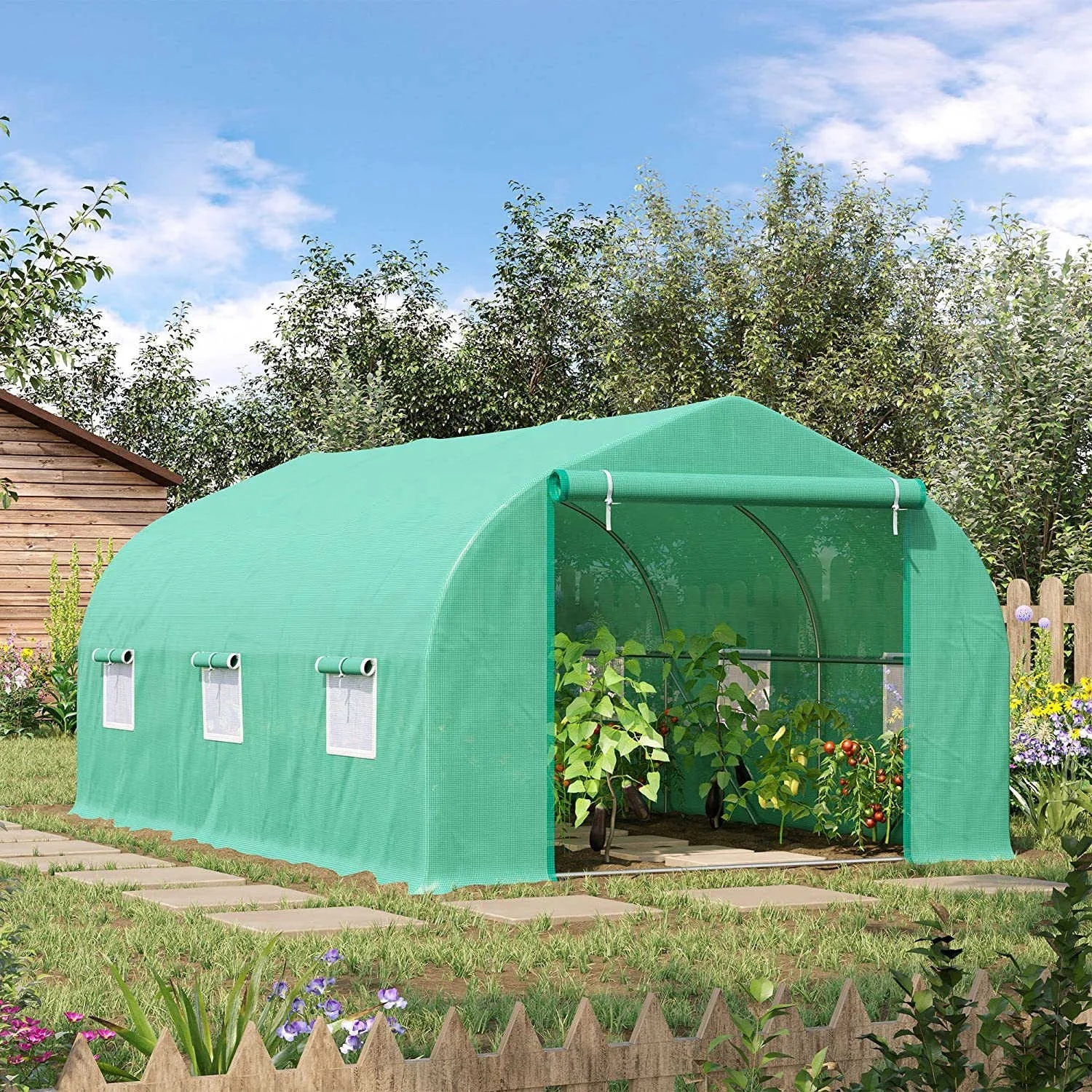 Larger UV Protective Green House Walk In Outdoor Plant Gardening Greenhouse For Sale