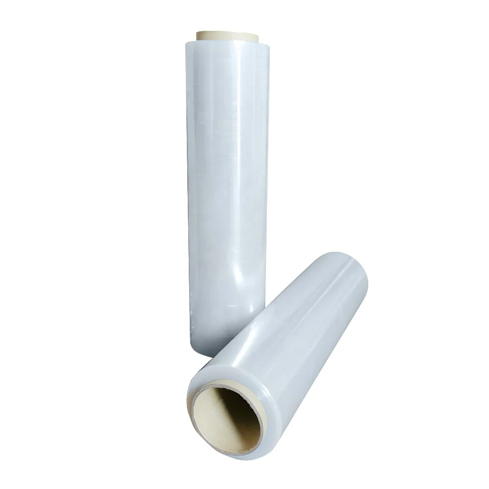 15mic or 30mic Color Lldpe Stretch Film Jumbo Roll Factory Price Pallet Wrap Transparent Pe   Wrapping Packing 3.5kg
