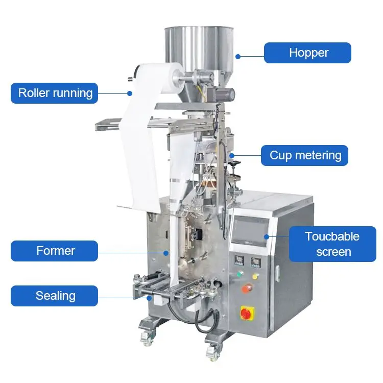 Whitening Auger filler, small bags chilli 1 kg, automatic vertical machine for packing powder