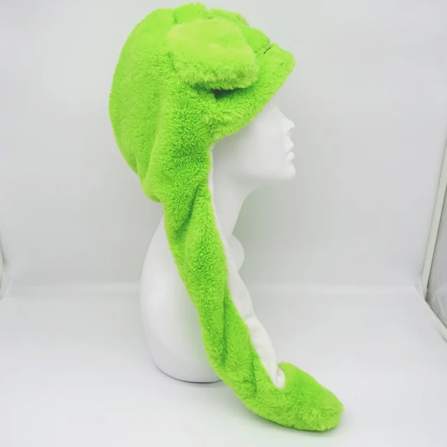 Children Moving Eyes Frog Winter Hat Party Leisure Custom Stuffed Animal Cute Plush Toy