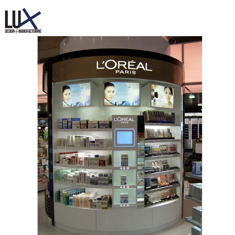 LUX Customized Exclusive Cosmetic Kiosk For Sale Store Cabinet For Shop Design,Cosmetic Mall Kiosk