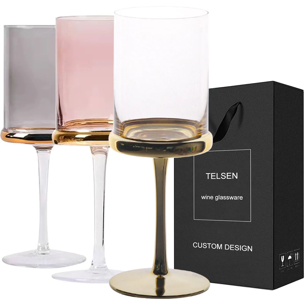 Amazon Best Selling High Quality Elegant Clear Lead Free Super Light Crystal Wine Glasses