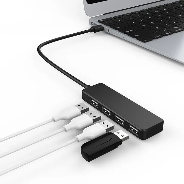 Hot sale 4 in 1 usb c hub  4-port usb 2.0 hub solve the scarcity of interfaces usb 2.0 hubs