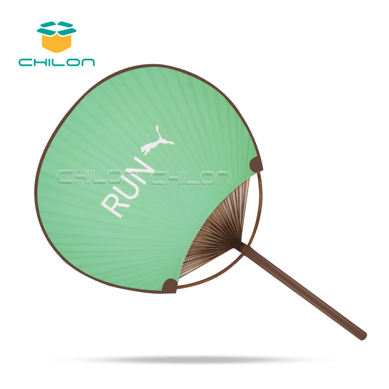 Японский винтажный белый круглый веер ручной бамбуковый ручной вентилятор для личного украшения