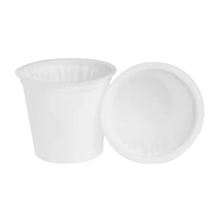 Disposable biodegradable empty coffee k cup and filter with aluminum foil lid