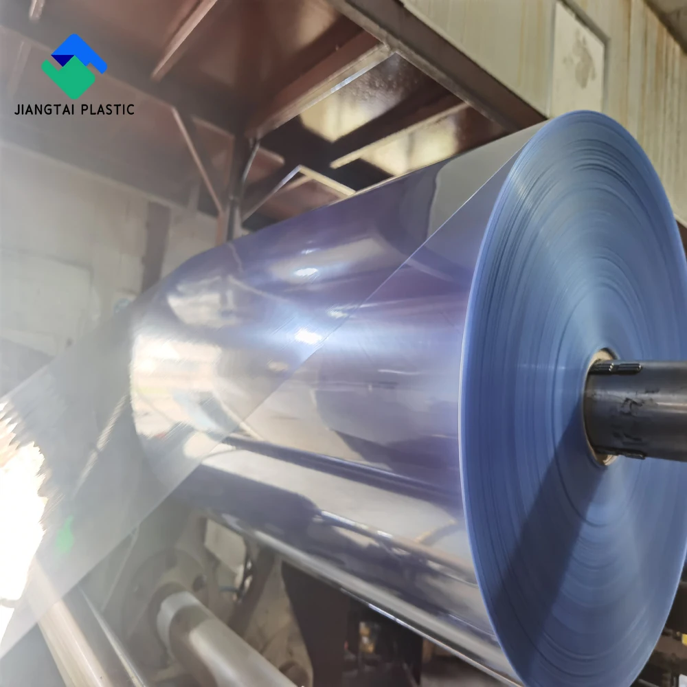 Jiangtai 0.2mm/0.5mm/0.8mm/1mm/1.5mm Rigid Thermoforming Clear PVC Transparent Sheet PVC Plastic Film Roll