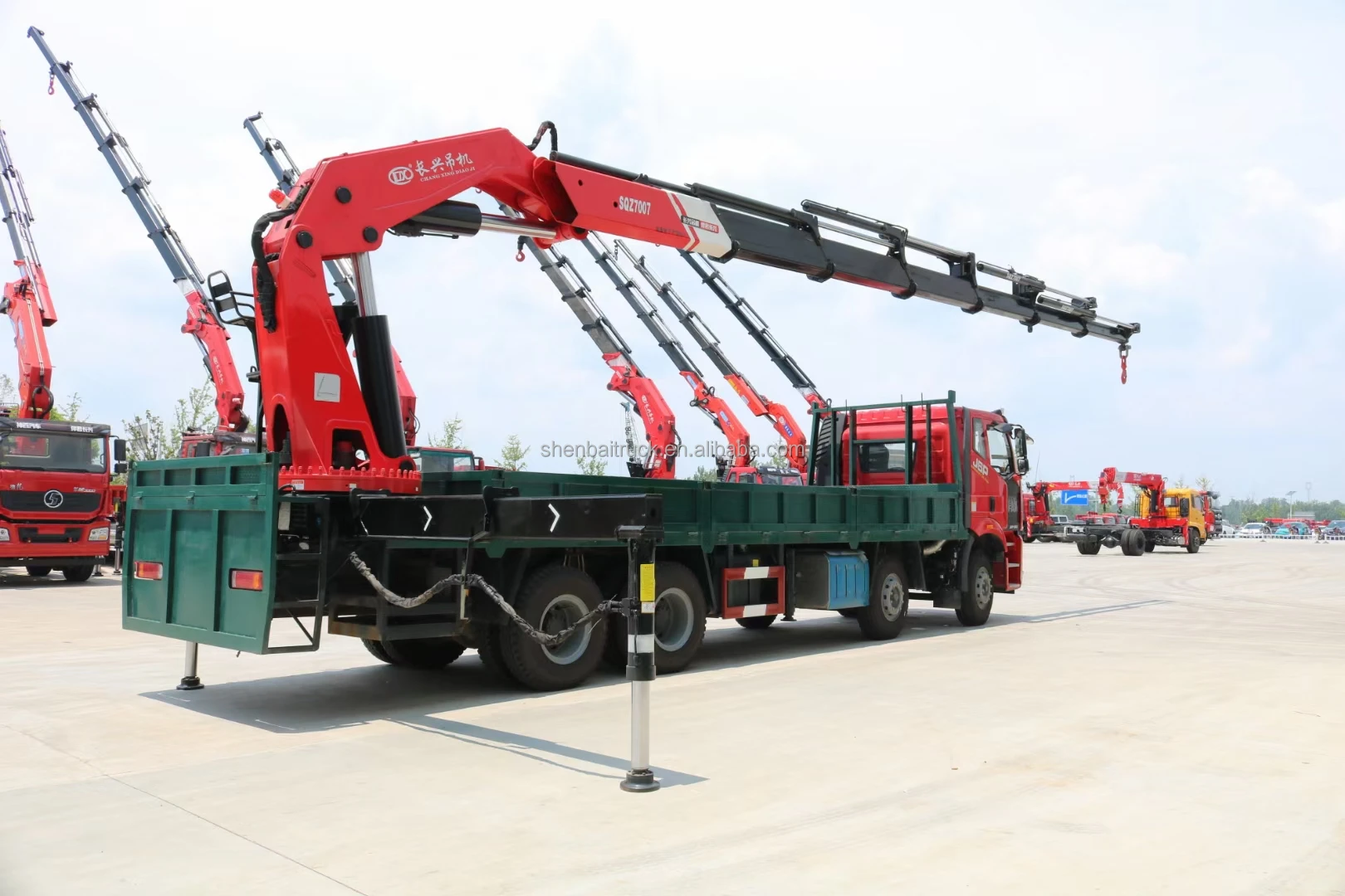 SHENBAI FAW Folding Hydraulic Arm Manipulator Heavy Duty 30 Ton 35 Ton 40 Ton Rear Install Knuckle Boom Crane for sale