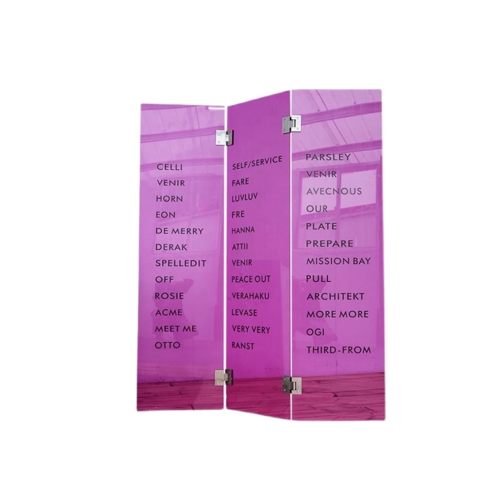 Organic colored acrylic screen