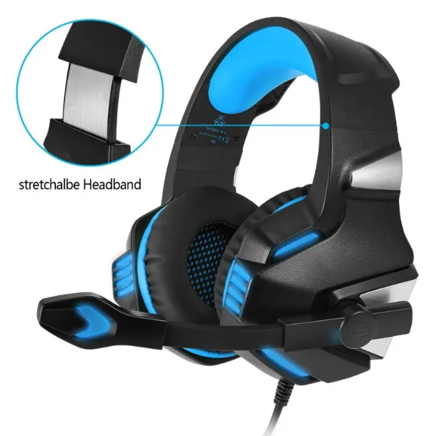 Hunter Spider V3 Deep Bass Game Headphone Stereo Surrounded Sound Over-Ear Gaming Headset with Led Light