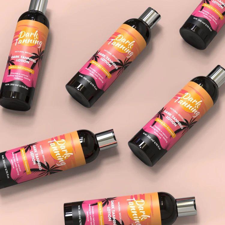 Vegan Indoor Sunless Self Tanning Lotion instant bronzer for tanning bed Gradual Tan Accelerator Oil for Darken