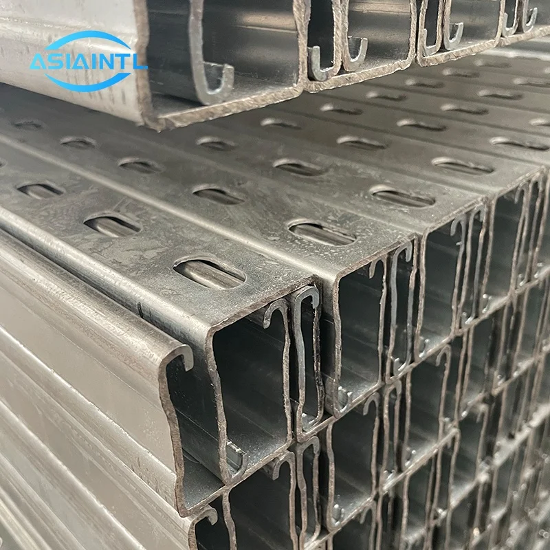 Hot dip galvanized 41x82 double channel powder coated c channel solar panel strut channel