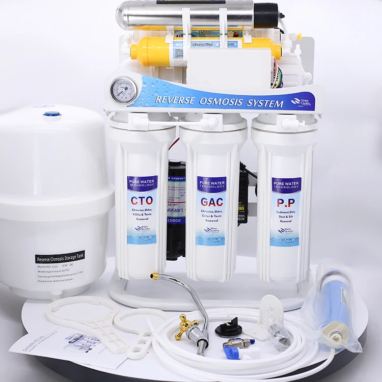 China Whole House Water Carbon Filter 50-400Gpd Uv Under Sink Ro 5-9 Stage Reverse Osmosis Inversa Water Filter Purifier System