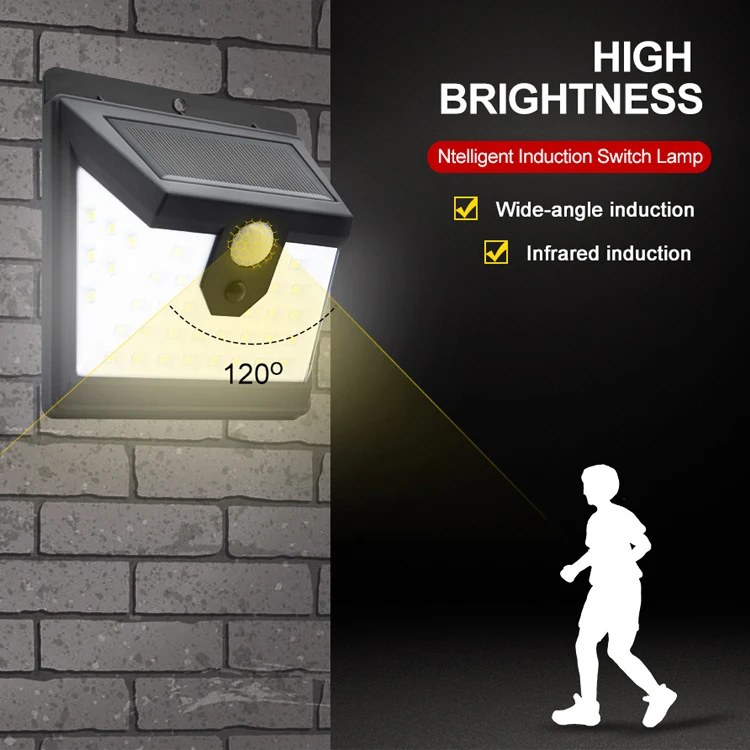 40LED Waterproof Solar Garden Lights Outdoor Competitive Pricing Motion Sensor Security Gate Solar Lamp