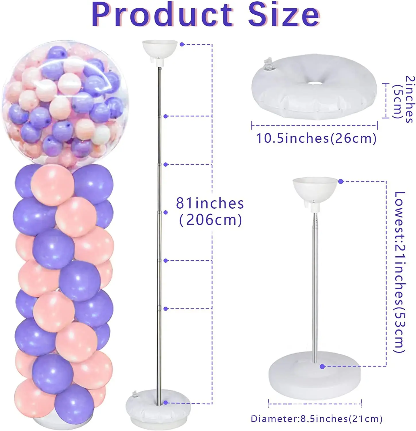 Wholesale Balloon Column Pole Support Birthday Wedding Arch Party Decoration Telescopic Pole Lead Set Balloon Bracket