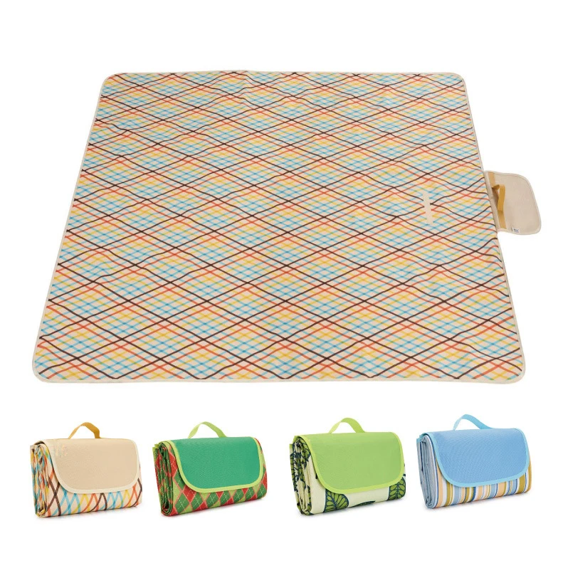 Lightweight Waterproof Foldable Picnic Blanket Beach Mat With Tote