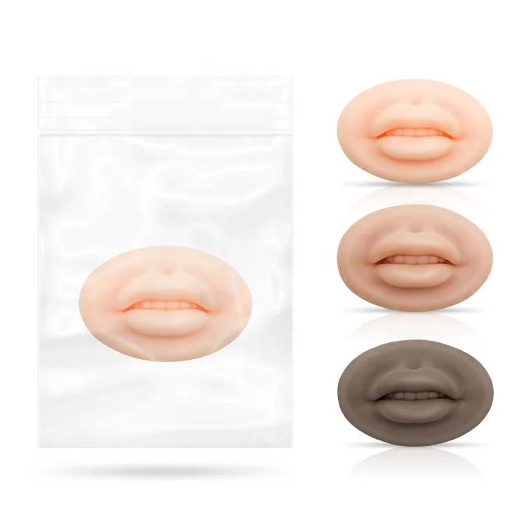 Wholesale at Factory Price  Permanent Make up Silicone Tattoo Mannequin Lips Practice Skin