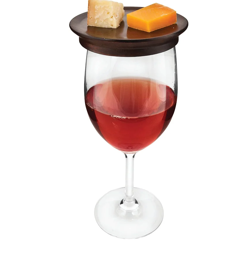 Dual Use Wood Coasters Glass Topper Wine Glass Topper Appetizer Plates