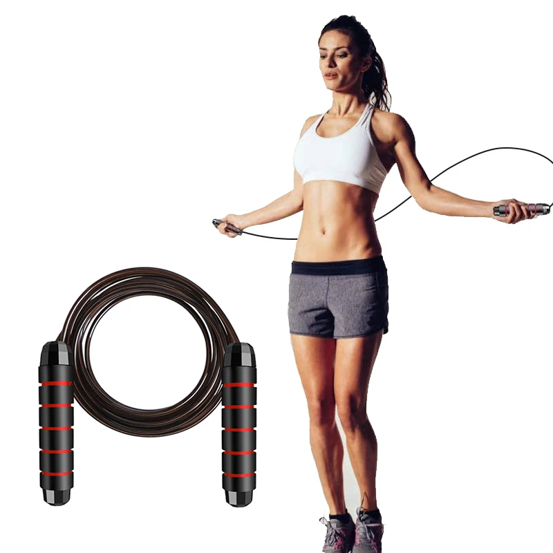 Factory source Workout Adjustable Skipping Rope,adult Kids Tangle-free Rapid Speed Jump Rope with memory foam handles