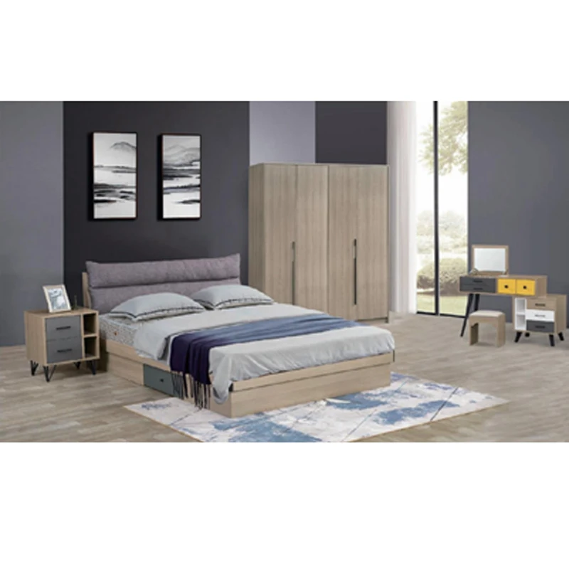 Bedroom Furniture Multifunction Storage King Size Bed with Massage Music Design of Leather Bed Guangdong Soft Antique Set Wood