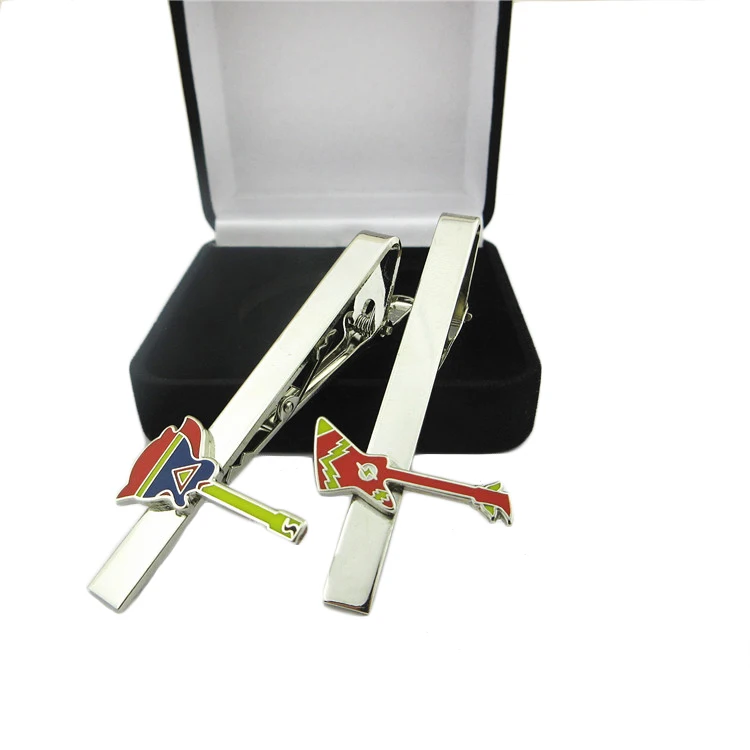 Wholesale custom Logo engraved blank tie pins clip for men