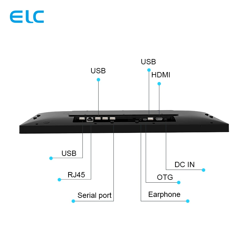 Big screen 21.5 inch wall mounted capacitive touch screen supermarket catering digital signage displays with rj45 usb sd card