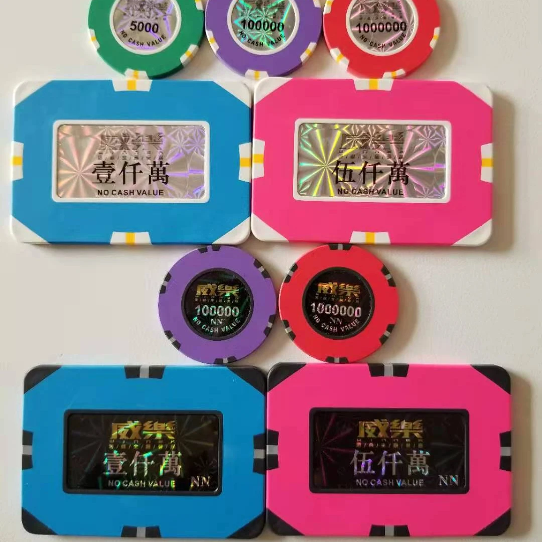 Wholesale Casino Style Poker Chips Set 500pcs Plaque Clay Chips with Aluminum Case 14g Plastic & Acrylic Chips Gambling Casinos