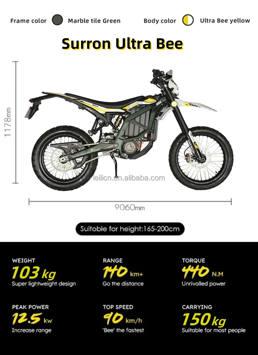 Stock 2024 Surron Ultra Bee 12.5KW Electric Dirt Bike Orginal Sur Ron Off Road Ebike Motocross Motorcycle
