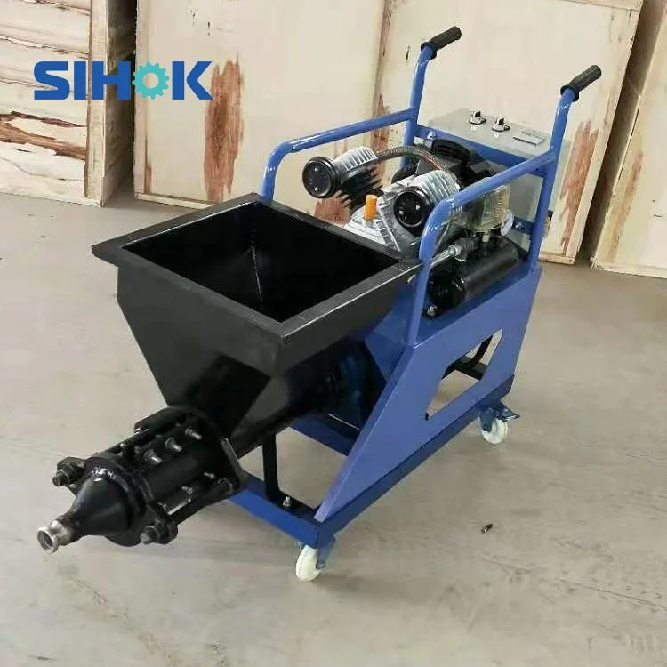 Professional mini wall plastering machine price concrete screw type 220v 380v cement mortar spraying machine for sale