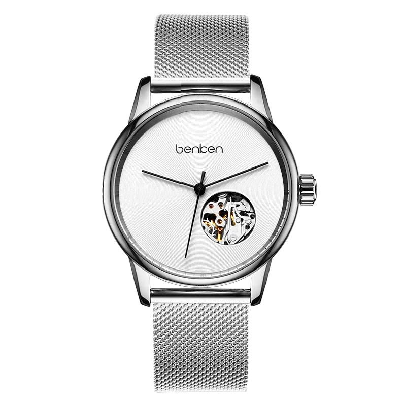Benken High End Stainless Steel Wrist Black Classic Waterproof Mens Automatic Custom Mechanical Watch